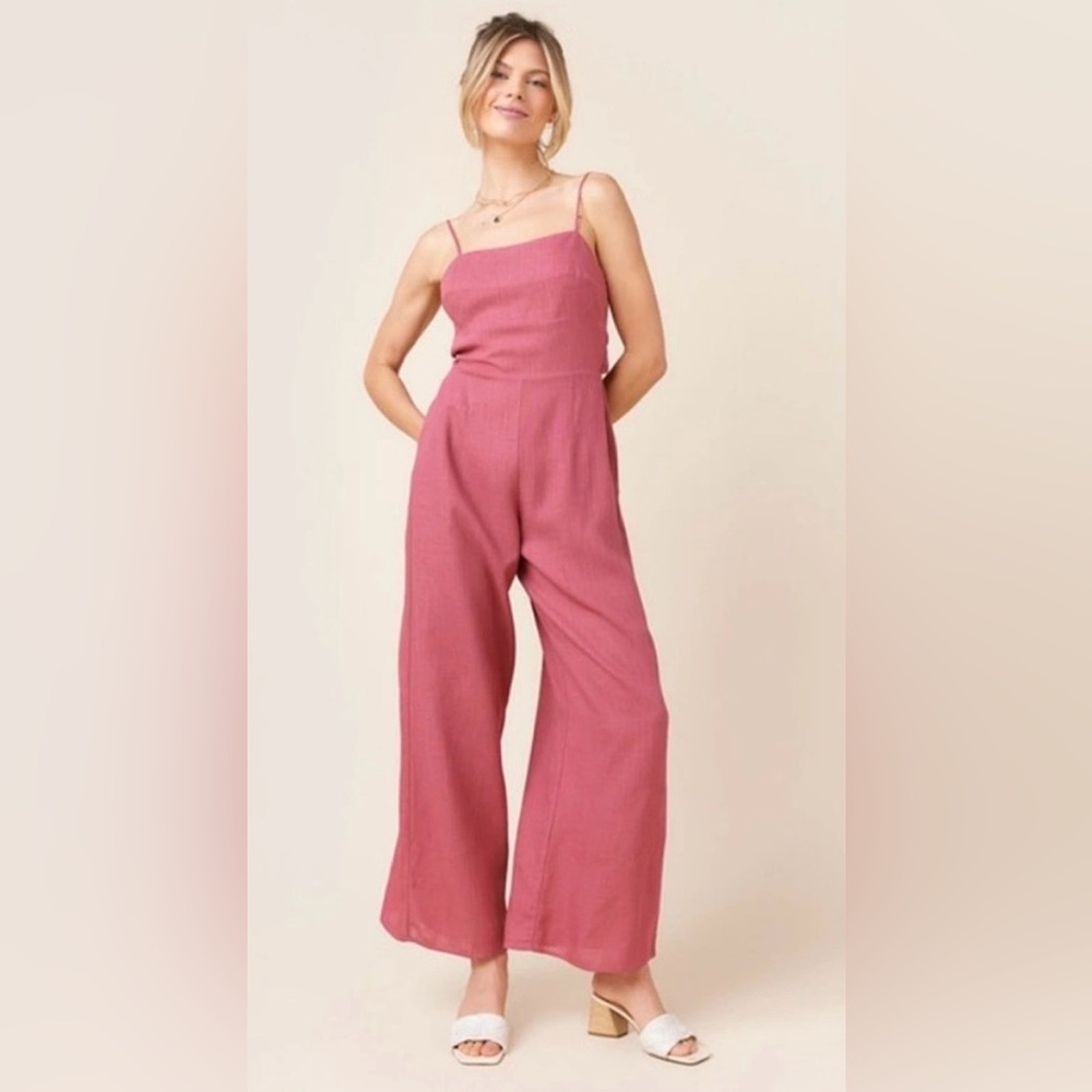 Francesca's Collections Rose Jumpsuit